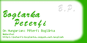 boglarka peterfi business card