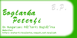 boglarka peterfi business card
